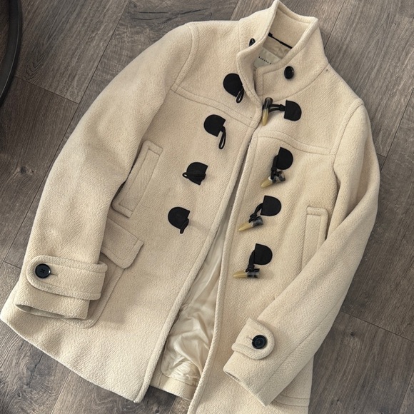 Banana Republic Jackets & Blazers - Banana Republic Cream Toggle Pea Coat